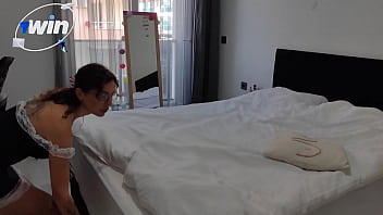 Preview 1 of Hotel Kinner Boy Video - The maid is stuck in bed!
