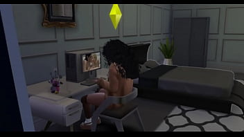 Preview 1 of Doctor Pakistani Xxxxi - Ebony Cutie Jerks off to Porn - Sims 4