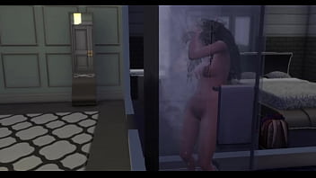 Preview 4 of Doctor Pakistani Xxxxi - Ebony Cutie Jerks off to Porn - Sims 4