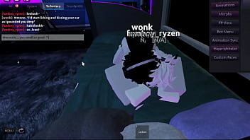 Preview 2 of Big Vs Skiny - [ROBLOX] Cute femboy takes it whole
