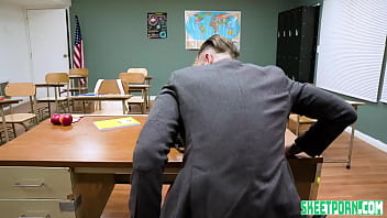 Preview 1 of Emos Tube - Student Macy Meadows Tackling The Teacher