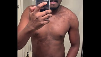 Preview 2 of Magic Growing Cock - Stroking my dick in the mirror until I nut