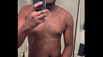 Preview 1 of Magic Growing Cock - Stroking my dick in the mirror until I nut