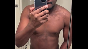 Preview 4 of Magic Growing Cock - Stroking my dick in the mirror until I nut