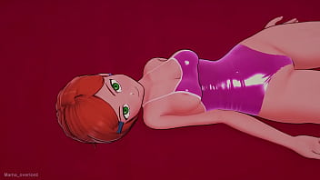 Preview 1 of Son And Fathar Sistar Sex - Gwen (adult version) pink swimmer horny at love hotel