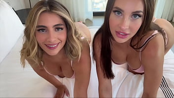 Preview 1 of A Hot Shower With Carisha - Big Latin Cock Threesome with Melissa Stratton