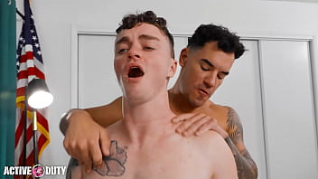 Preview 3 of Sellip Fockmoom - Twink Robert Law Dicks Down Tanned Hunk - JC Hunt,  Robert Law - ActiveDuty