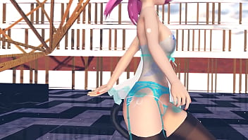 Preview 3 of Fucking Girl In Crowded Bus - 【MMD】PiNK CAT 【TOUHOU】R - 18