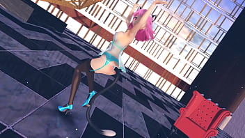 Preview 4 of Fucking Girl In Crowded Bus - 【MMD】PiNK CAT 【TOUHOU】R - 18