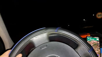 Preview 1 of My Friend Mom Bathroom - Horny Housewife Fucks the Delivery Guy Outdoor in His Car at Night