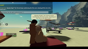 Preview 3 of Old Yemeni - Roblox Condo #2: Sucking a huge cock in the Beach!