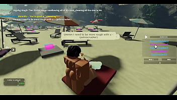 Preview 4 of Old Yemeni - Roblox Condo #2: Sucking a huge cock in the Beach!
