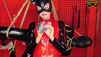 Preview 3 of Hee Haw Girls Nude - Helpless Shibari Slave Jerked off With Steel Wool