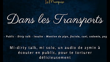 Preview 1 of Sunny Leown Anal - Dans tes transports - french audio tease public dirty talk