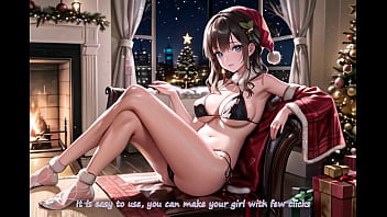 Preview 1 of Hot Saxy Girl Sax - Girls wishing you a Merry Christmas (with pussy masturbation ASMR sound!) Uncensored Hentai