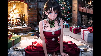 Preview 4 of Hot Saxy Girl Sax - Girls wishing you a Merry Christmas (with pussy masturbation ASMR sound!) Uncensored Hentai
