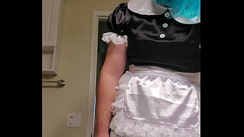 Preview 2 of Bangladeshi Girl Birsty Xxx - French Maid Sissy Polishing Knob