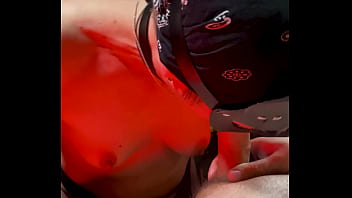 Preview 2 of Bokep Barat Pantat Besar Ngintip - MILF Cat-Woman smoking and sucking my dick until I cum!