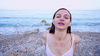 Preview 4 of Angelina Castro Brazzers - Pee Fuck and Golden shower on the beach