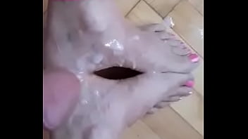 Preview 4 of Xxx Hot Derty Socks - Pink nail enjoyment.