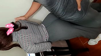 Preview 1 of Drunk Mom Anal - Fucking the neighbor without a condom after her math classes