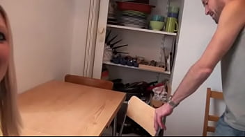 Preview 1 of Mommy Fucking Milf - Slutty French blonde serves up pussy in the kitchen mf006335 1