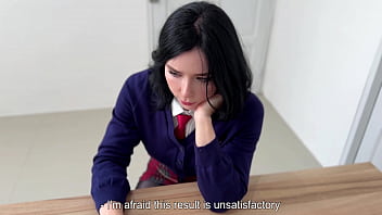 Preview 2 of Romeo Dna - Busty Student Sucked Teacher&#039_s Fat Dick and Got Her Pussy Fucked till Cum In Mouth for Retaking an Exam