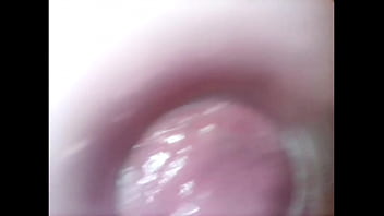 Preview 2 of Film Poren Xxxl - Camera inside her pussy while she fucks herself with 8 inch dildo