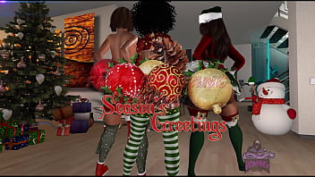 Preview 1 of Chick Mila Jade - Thick Tranny Cock For Christmas