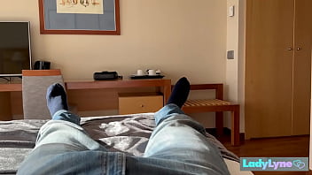 Preview 4 of Nora Fatehi Fucking - Belgian Curvy MILF LadyLyne fucks like a Goddess in a Hotel Room