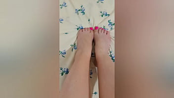 Preview 4 of Tamil Heroine Xxx Vidoes D - Shy babe strokes her little legs after a shower and shoots it on her phone