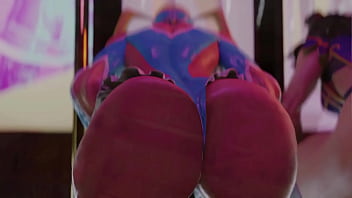Preview 1 of 14 Sar Wala - chun-li and rainbow mika against glass