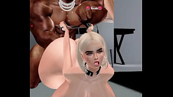 Preview 1 of Luna Oara7 - Le ense&ntilde_o Buenos modales a una puta rubia cre&iacute_da de enormes Tetas termina ensartada en mi Verga imvu