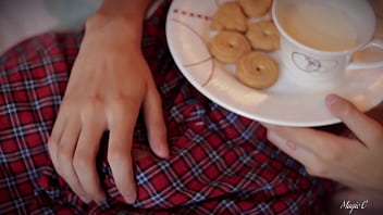 Preview 1 of Curvy Teen Gangbang - Christmas Special Big Dick Slim Latino Twink Magic C Jerking Off Covering Some Christmas Cookies on Cum And Then Eating Them