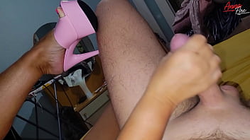 Preview 1 of Milf Mom Hardcore Gangbang - High heeled sandals drive my stepson crazy
