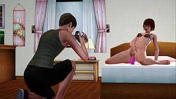 Preview 3 of Brother And Sister Fucking Vedio - Max&#039_s Life Cap 12 - Mi Hermanastra Juega Con Su Dildo