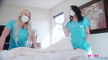 Preview 1 of Repe Asian Porno - Milfy Nurses Alura Jenson,  Reagan Foxx Take Care of Their Surprised Patient