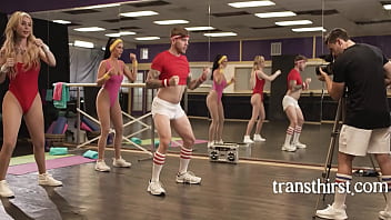 Preview 1 of Free Ori - Jumping Jacks And Jizzing On Tranny&#039_s Racks