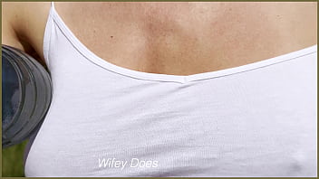 Preview 3 of Tamil Sid - Randy wife goes braless on public exhibitionist walking dare