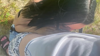 Preview 1 of Pisspng Toilet - Deep blowjob and unexpected sex outdoors by the river! POV!