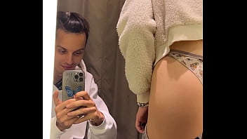 Preview 1 of Arab Looks - Handjob in a public fitting room and home sex from a real couple - Darcy Dark