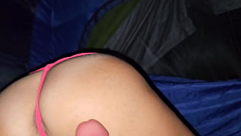 Preview 3 of Homade Bondage - Night Forest Camp SEX Part 1