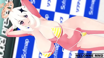 Preview 4 of Wwwcom Sxs Dad Mamy - [Genshin] Baile furifuri [Paimon](no sound)『MMD』