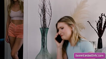 Preview 1 of Zzz Jkj - Lusty and horny lesbian girls Kay Lovely,  Emma Sirus kiss tender and move the party in the bedroom