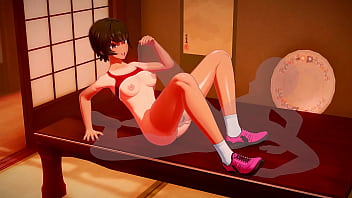 Preview 4 of Spanish Best Sex Scandal - Mio Katou masturbates,  squirts and gets creampied - 3D Hentai