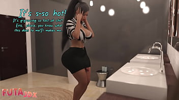Preview 2 of Indian Saree Bale Wome Sex - Futa3dX - Eager Little Cum Bucket Futa Fucks Herself And Grows A Monster Cock  - Comic