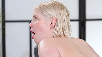 Preview 3 of Hot Sex Videos Mp4 - Naughty Minx Eliz Benson Turns Sensual Massage Into Oiled Up DP Threesome GP2858