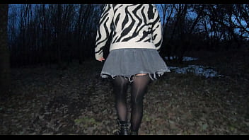 Preview 2 of Cock Suckibg Encouragement Pov - Late Night Forest Walk Ends With Anal Creampie