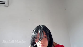 Preview 1 of Girl Xxxii Sexy - COMI A OTAKU FILHA DA VIZINHA FAZENDO COSPLAYH E ENCHI ELA DE PORRA! || Cosplay Mikasa Shingeki no Kyojin - Atack On Titans