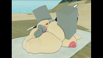 Preview 3 of Fight Fixed - Roblox girl gets fucked on beach